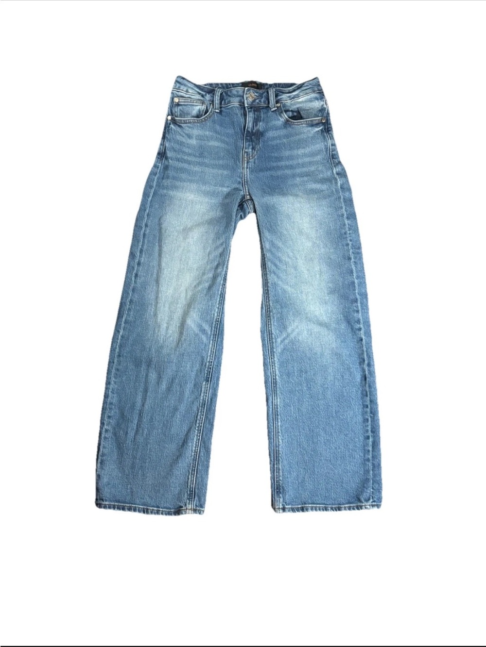 Quince Women's Medium Light Blue Wide-Leg Flare Jeans